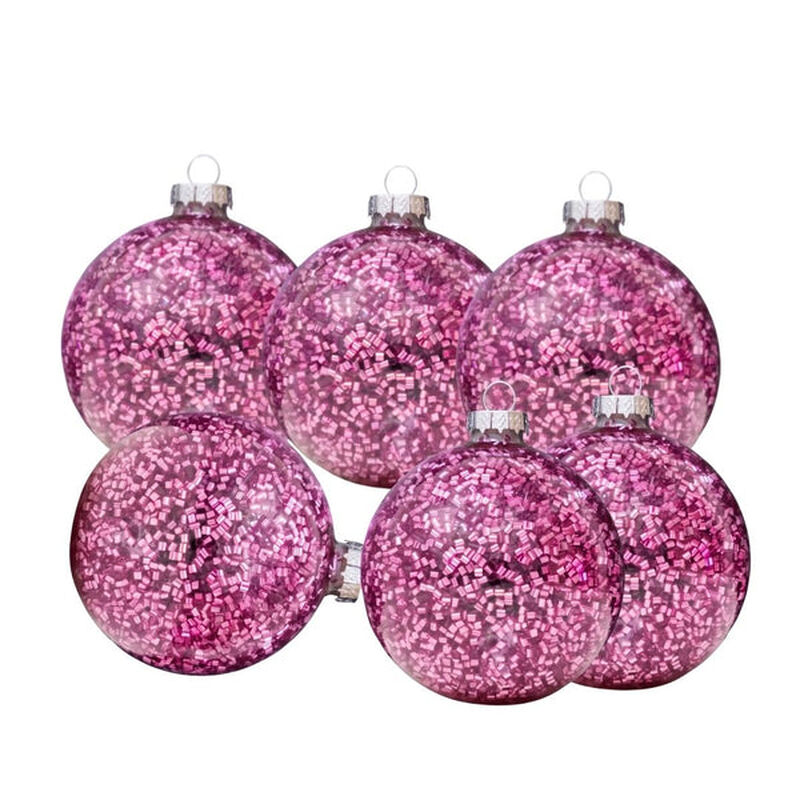 Set De 6 Esferas Navide&ntilde;as Cuentas Brillantes R... image number null