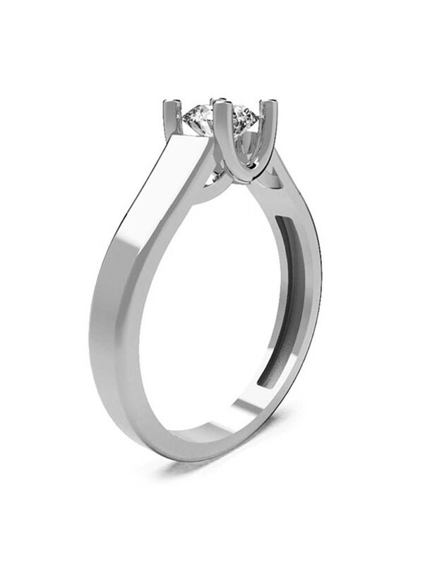 Anillo de Compromiso de 14K con Circonia Talla ... image number null