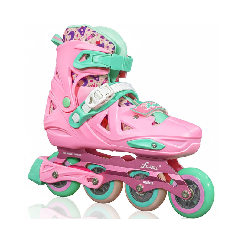 Patines Linea 4 Ruedas Soporte Aluminio Abec 9 ... image number null