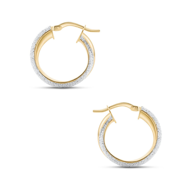Arracadas Oro 14k Con Polvo De Diamante | Bizza... image number null