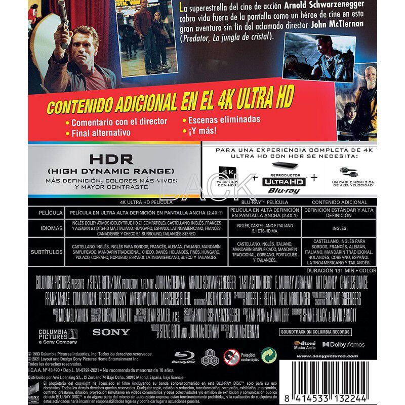 El &Uacute;ltimo Gran H&eacute;roe [4k Uhd,blu-ray] (1993) La... image number null