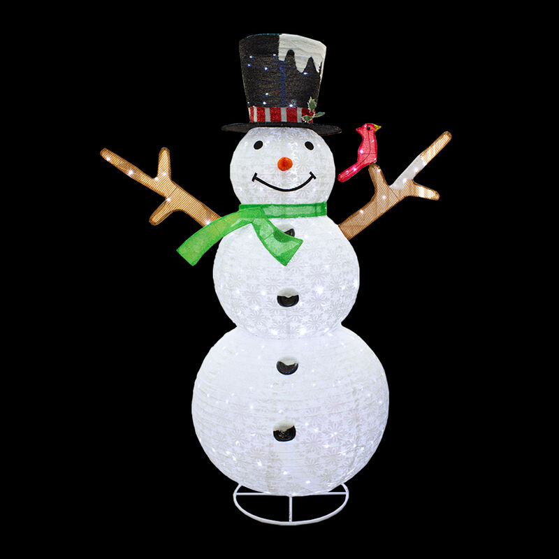 Mu&ntilde;eco de Nieve de Tela con Luces LED L582494 N... image number null