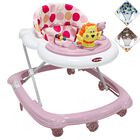 Andadera para Beb&eacute; Juguetes Le&oacute;n Musical Altura Ajustable Ruedas de Goma Apta desde 6 meses y hasta 12 kg - Rosa