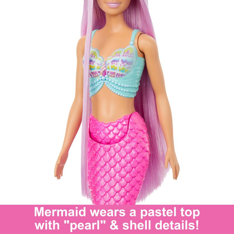 Mu&ntilde;eca Barbie Sirena Con Pelo Rosa Fantasy De 1... image number null