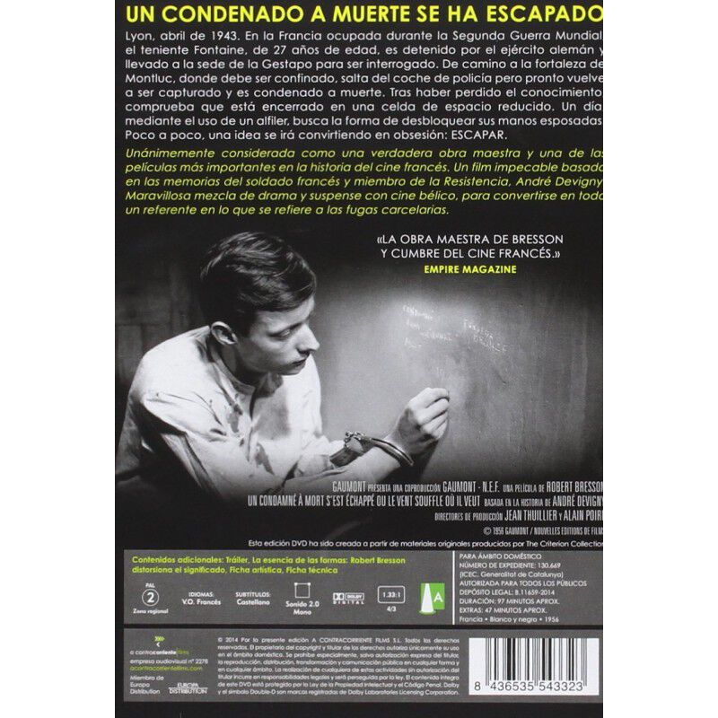 Un Condenado A Muerte Se Ha Escapado (dvd) image number null