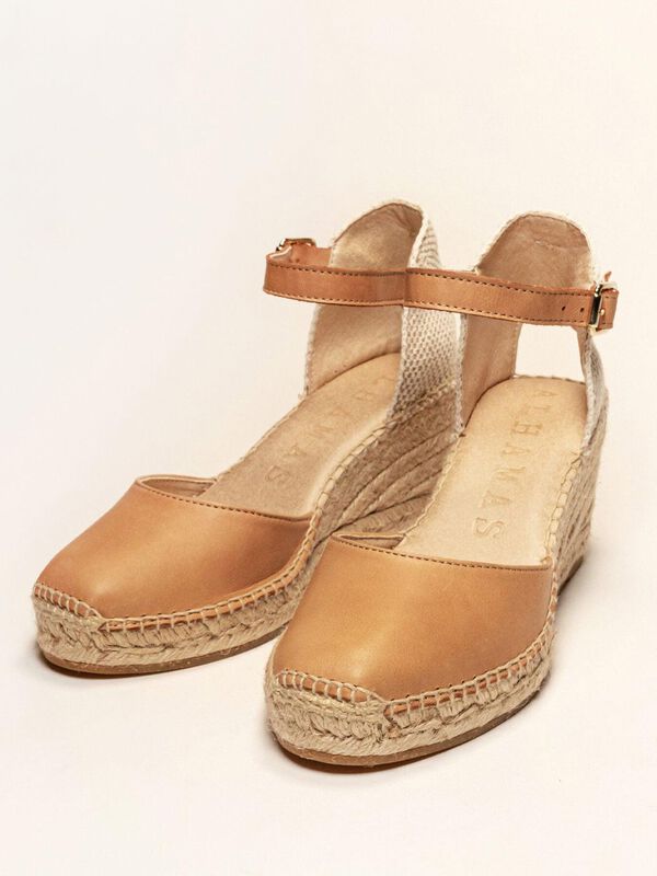 Alpargata Marga Cu&ntilde;a Media Marr&oacute;n Claro image number null