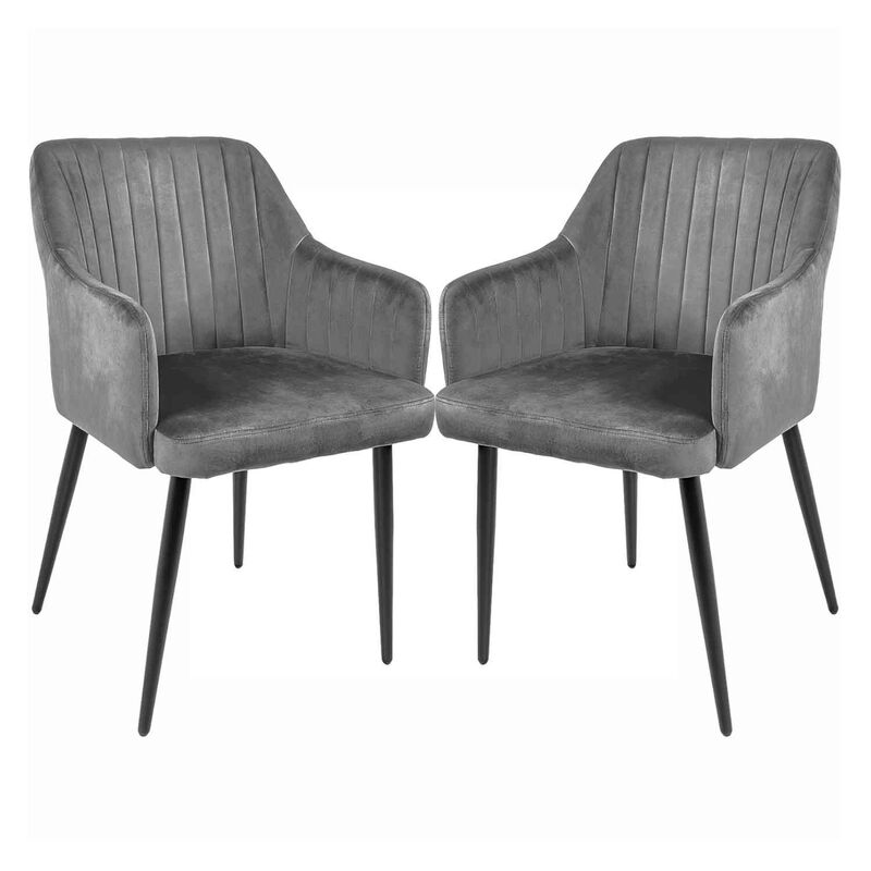 Set 2 Sillas Comedor Sillones Terciopelo Acolch... image number null