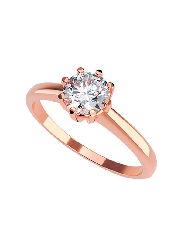 Anillo de Compromiso de 14K con Diamante de Lab... image number null