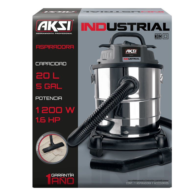 Aspiradora Aksi 1.6 HP 1200W Industrial 20L image number null