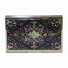 Estuche Para Tarjetas De Presentaci&oacute;n Antique Alive 9,5 X 6 Cm Con Bloqueo Rfid - Negro