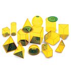 Set De S&oacute;lidos Geom&eacute;tricos Hand2mind, Pl&aacute;stico, Rellenable, Amarillo, 14 Unidades