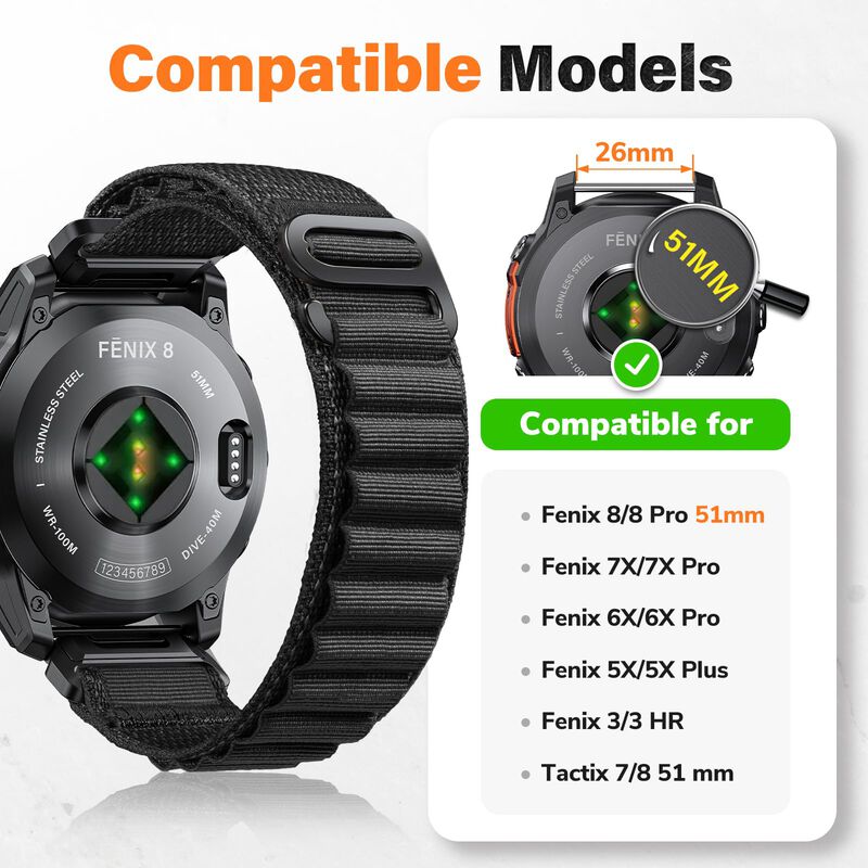 Correa De Reloj Notocity 26mm Para Garmin Fenix... image number null