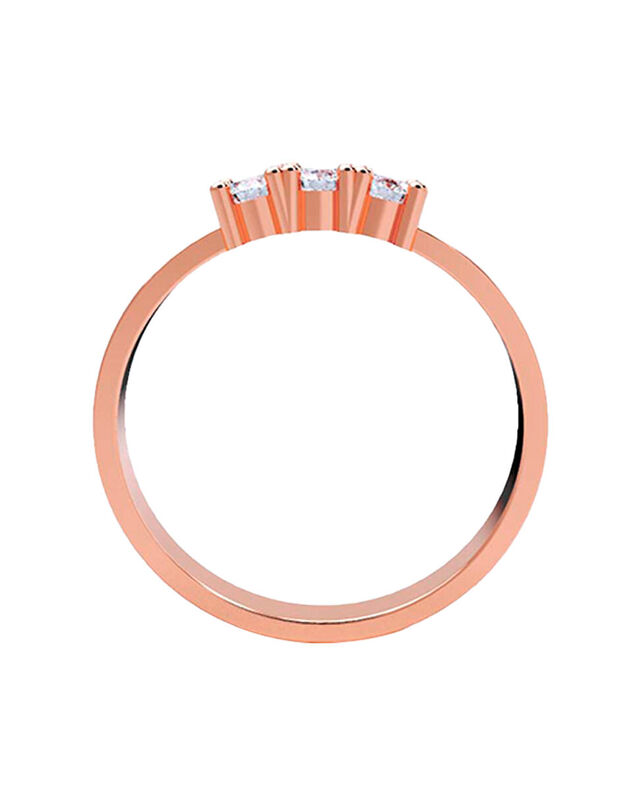 Anillo de Compromiso en Oro Rosa 10K con Circon... image number null