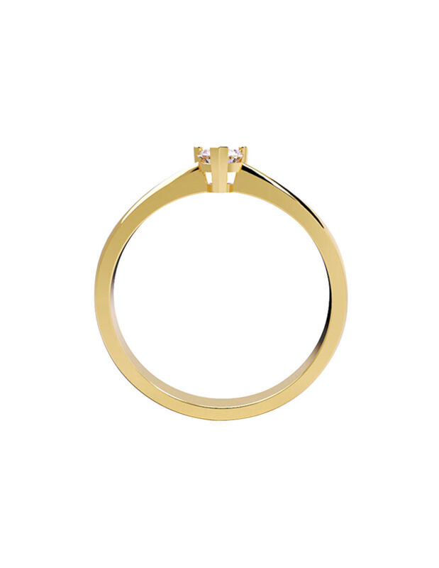 Anillo de Compromiso en Oro Amarillo de 10K con... image number null