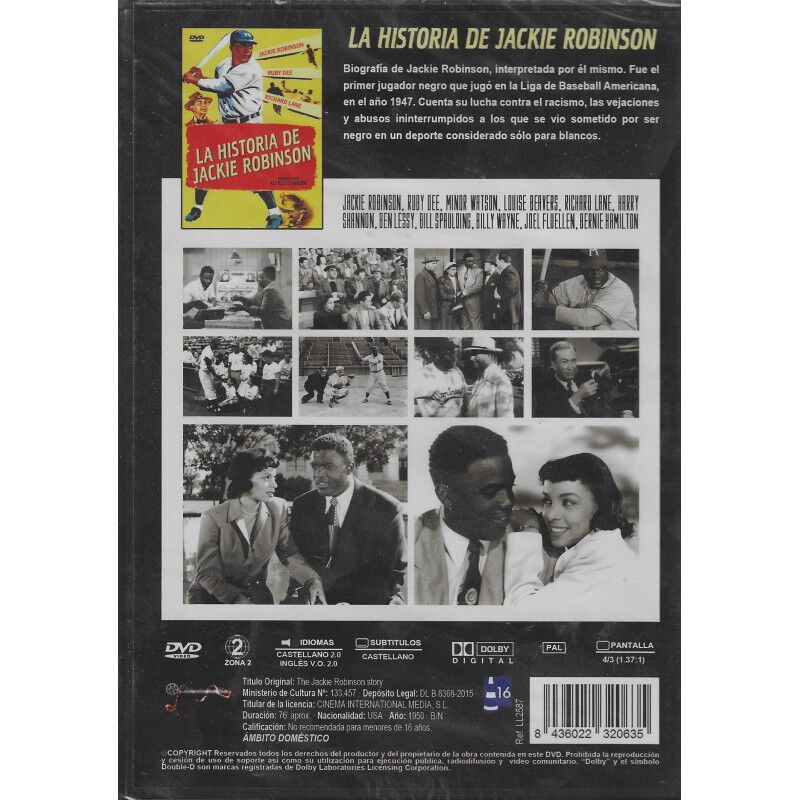 La Historia De Jackie Robinson [dvd] (1950) La ... image number null