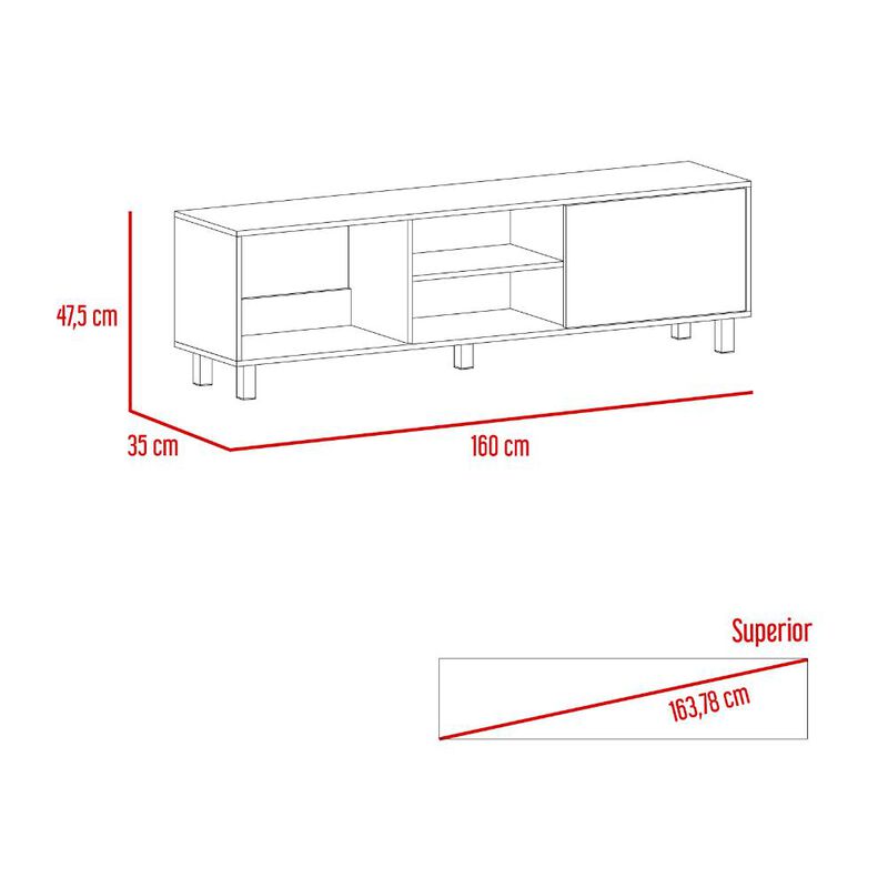 Mesa Para Tv Tunez  Macadamia  Para Televisor H... image number null