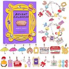 Kit De Pulseras Con Dijes Friends Para Calendario De Adviento, 2024, 24 D&iacute;as