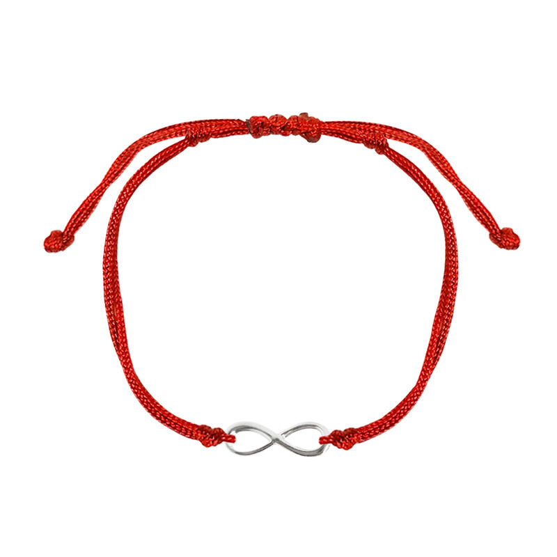 Pulsera de hilo rojo ajustable con infinito de ... image number null