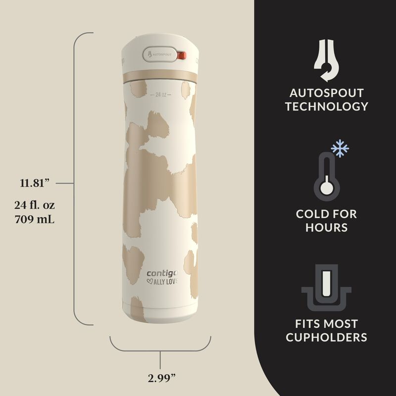 Botella De Agua Contigo Ashland Chill 2.0 Oatmi... image number null