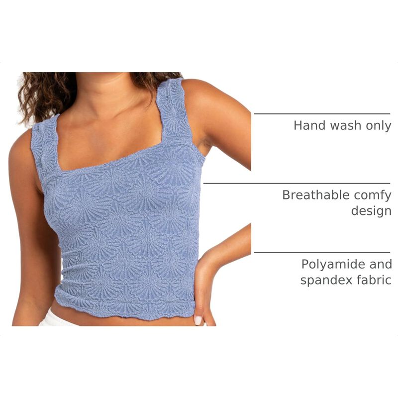 Top Corto Sin Mangas Niceyoo XS/S Azul Cuello C... image number null