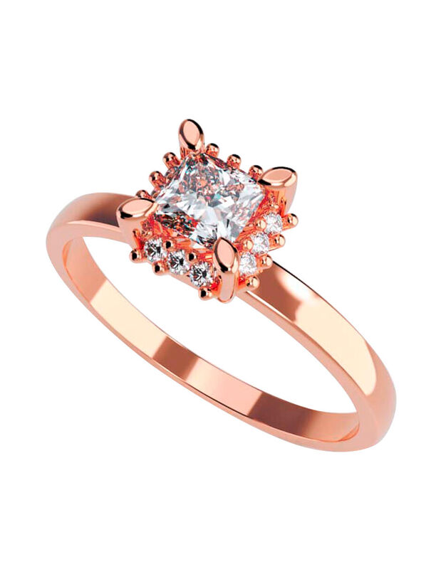 Anillo de Compromiso de 14K con Diamante de Lab... image number null