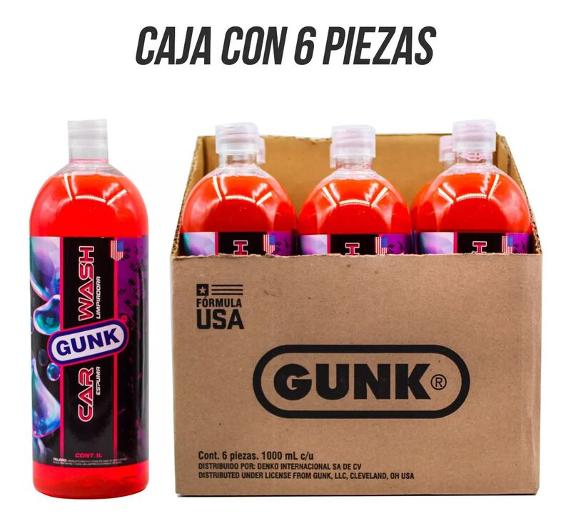 Shampoo Para Autos Gunk Gcc01 1 L Caja Con 6 Pi... image number null