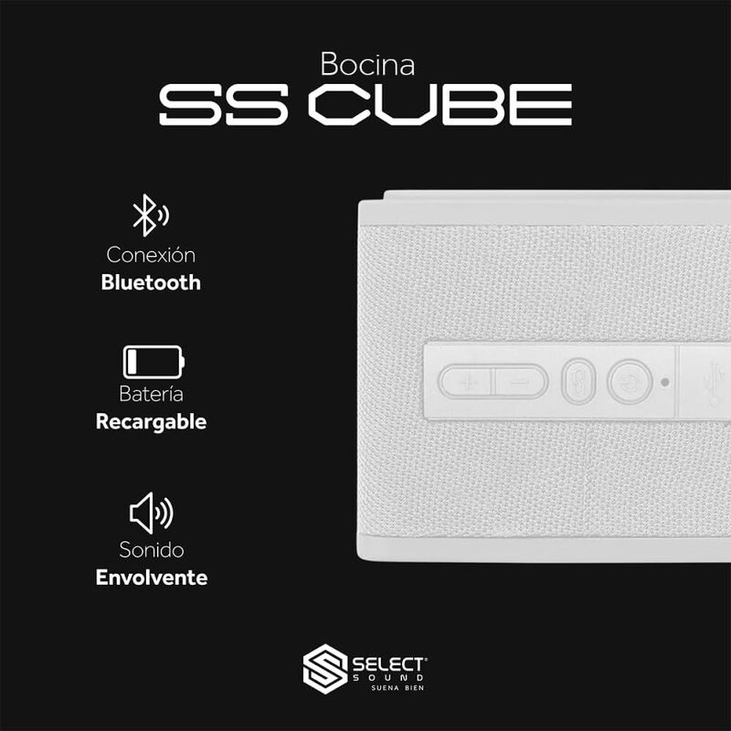 Bocina Select Sound BT340B Cube Carga Magn&eacute;tica... image number null