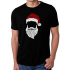 Camiseta Mezcla Premium Word Art Para Hombre - Feliz Navidad - Negro