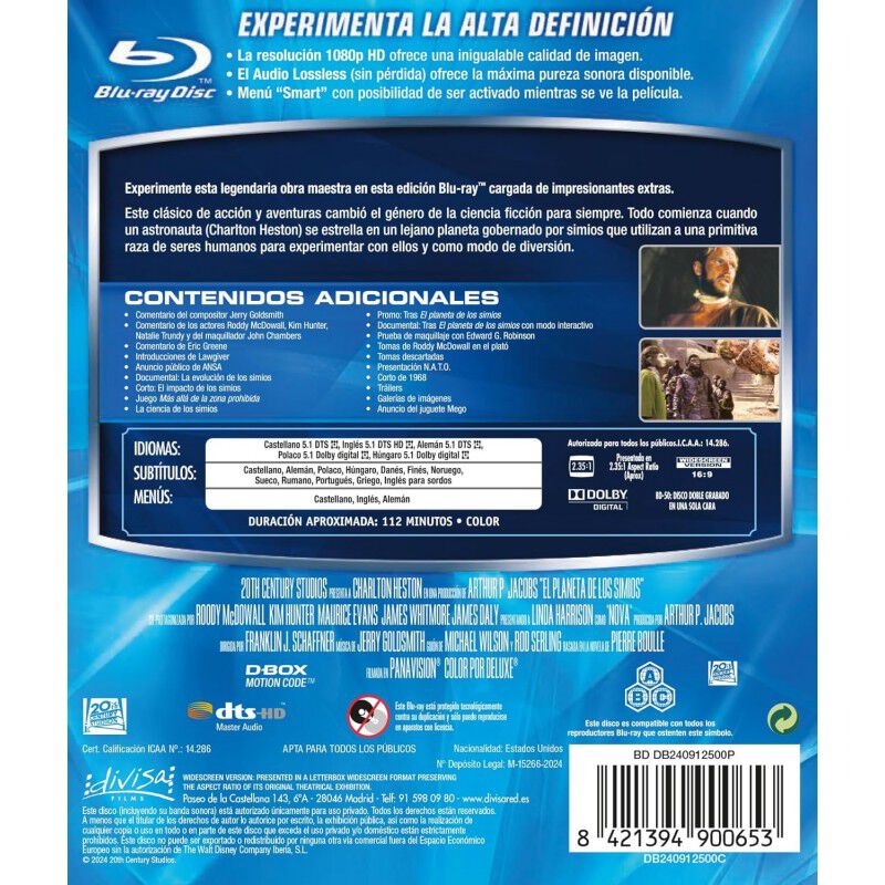 El Planeta de los Simios (1968) [Blu-ray] (1968... image number null
