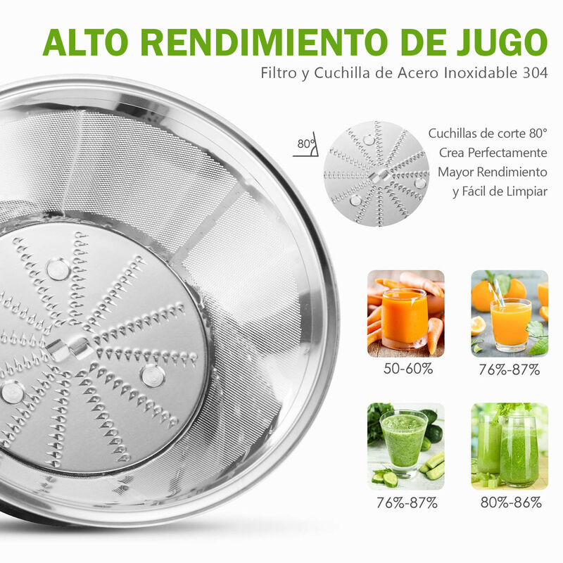 Extractor de Jugos Aicok 2 Velocidades 1.4 L image number null