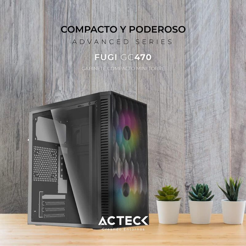 Gabinete Acteck Fuji Gc470 con Ventana Mini-Tow... image number null