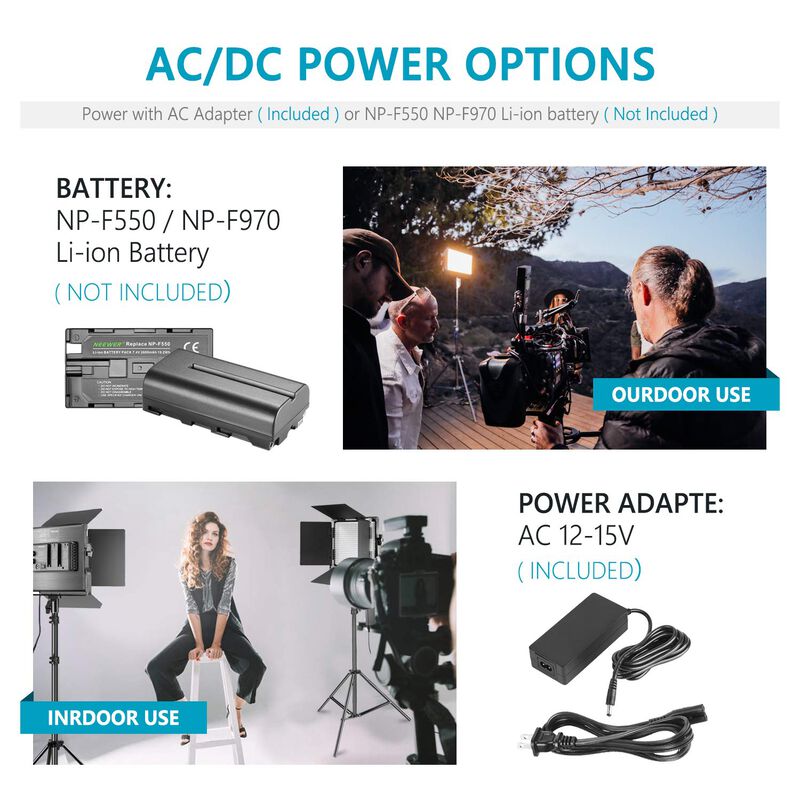 L&aacute;mpara De V&iacute;deo Led Neewer Professional Bicolo... image number null