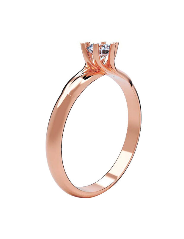 Anillo de Compromiso en Oro Rosa 10K con Circon... image number null