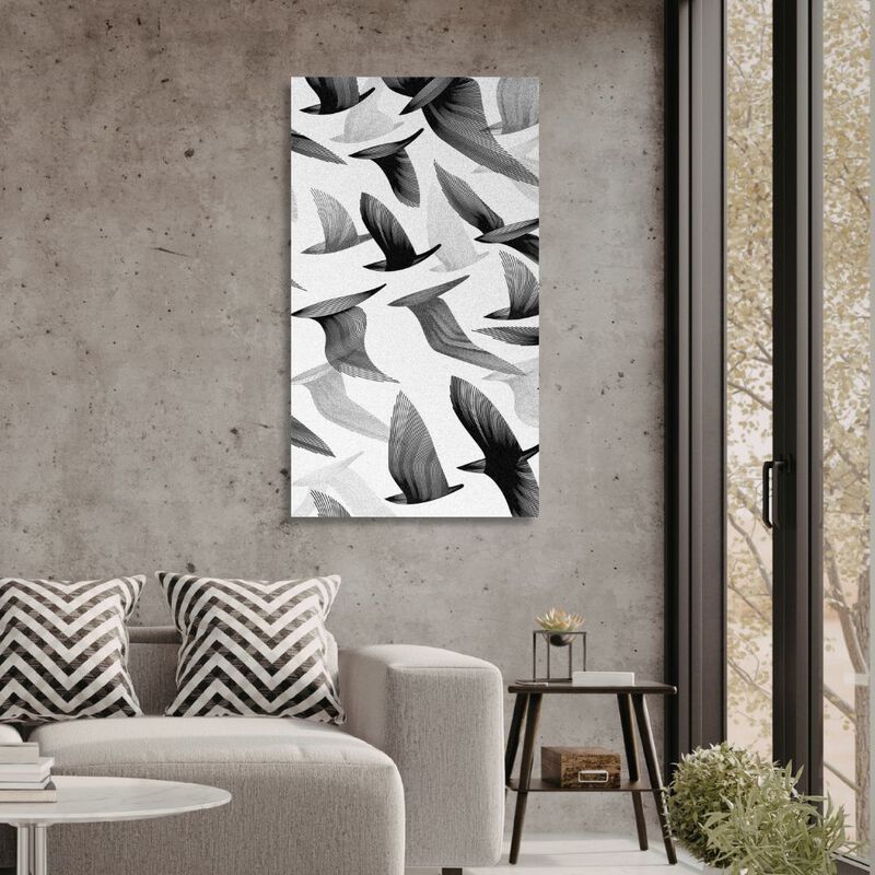 Cuadro Decorativo Impreso 60x80cm Aves Negras image number null