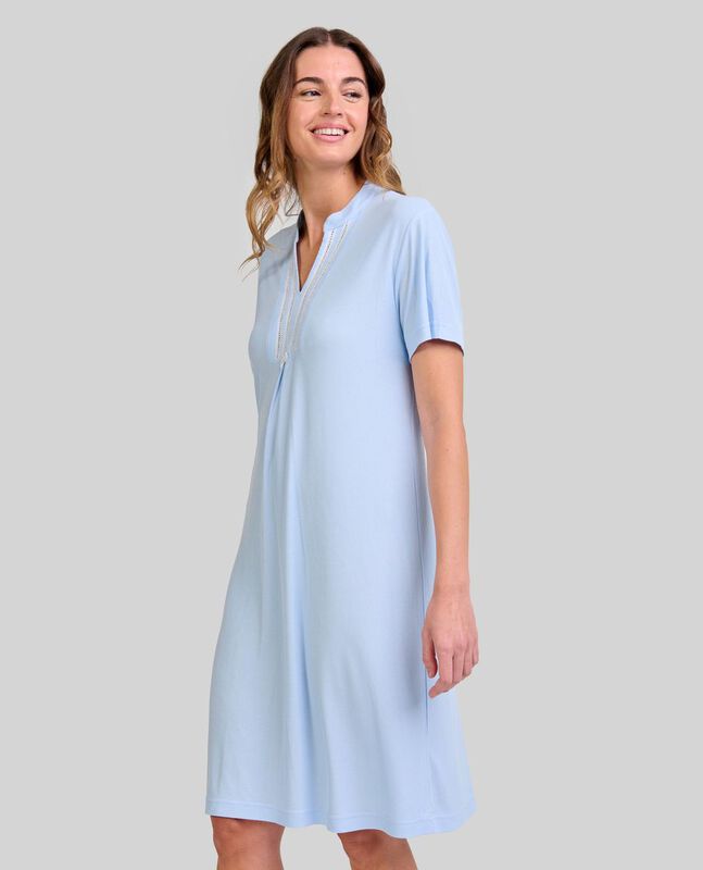 Camis&oacute;n M/C Canale con Entredos Celeste image number null