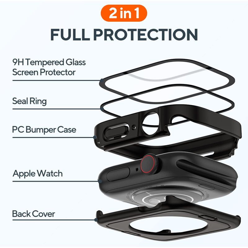 Funda para Apple Watch Singiuzoo 44mm Pack de 2... image number null