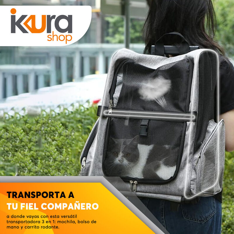 Transportadora Para Mascota Con Ruedas image number null