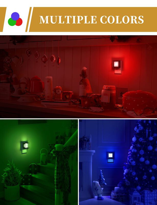 Luz Nocturna Doresshop Red [paquete De 2] Senso... image number null
