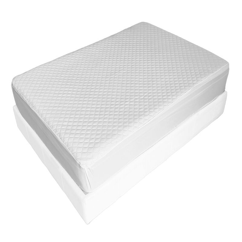 Cubre Colch&oacute;n Ultrasonic King Size Blanco image number null