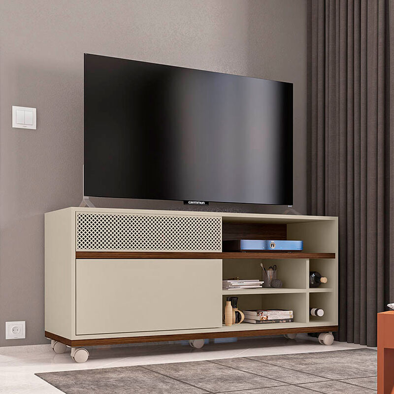 Mueble Para Tv Slide Hasta 50 Pulgadas Off Whit... image number null