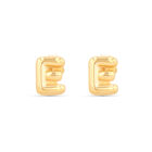 Aretes De Oro Amarillo De 10K (Letra E)