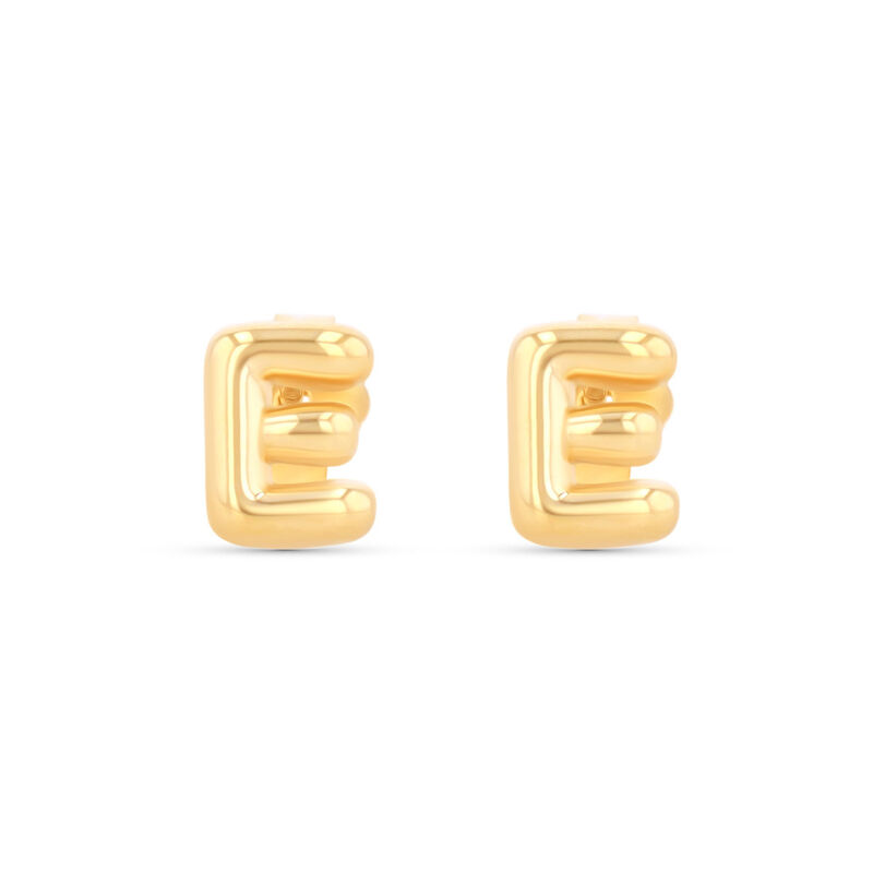 Aretes De Oro Amarillo De 10K (Letra E) image number null