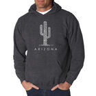 Sudadera Con Capucha Word Art Para Hombre - Ciudades de Arizona - Gris
