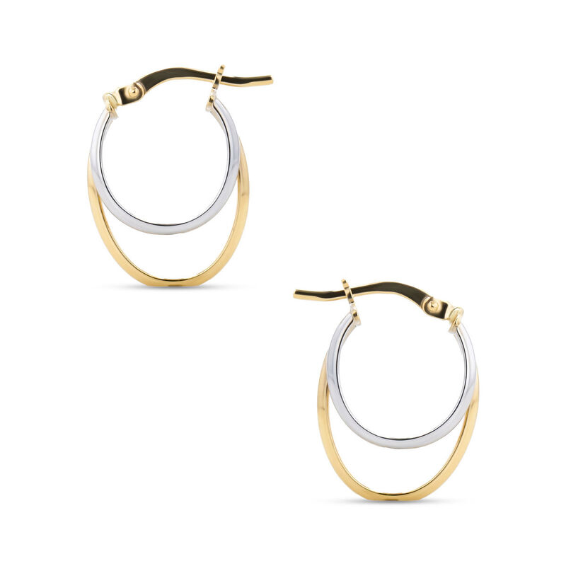 Arracadas Bicolor Oro 10k 15x11 Mm | Bizzarro image number null