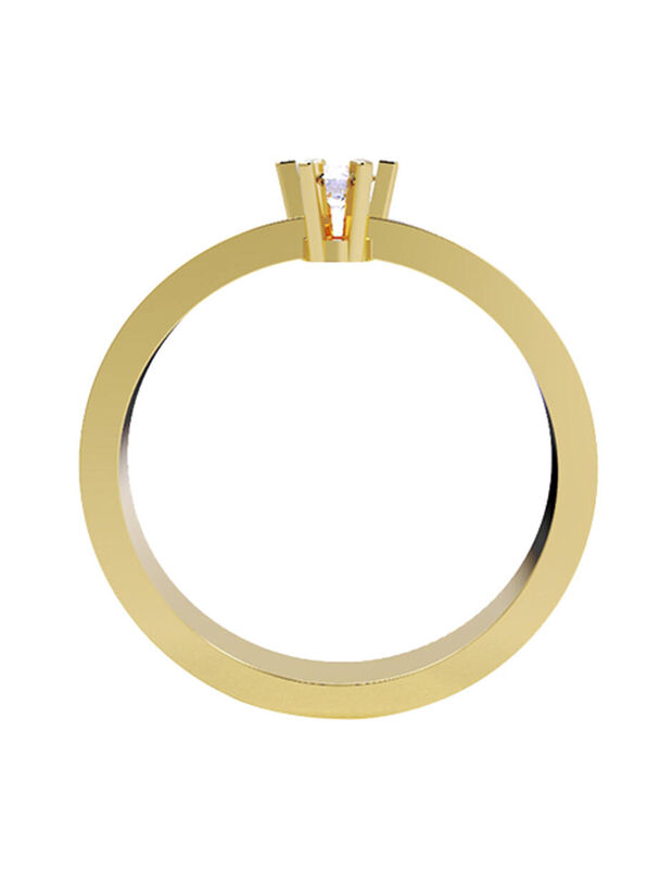 Anillo de Compromiso de 14K con Diamante de Lab... image number null