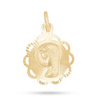 Medalla Circular Virgen Ni&ntilde;a Oro Amarillo 10k Sin Cadena (16mm Aprox)