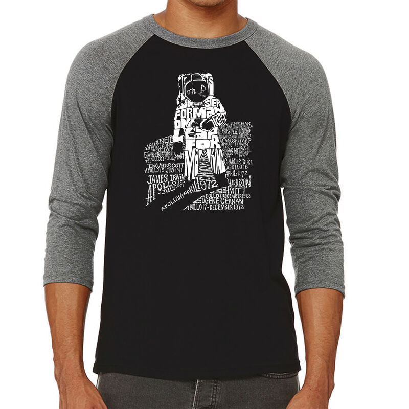 Camiseta Ragl&aacute;n de B&eacute;isbol Word Art Para Hombre... image number null