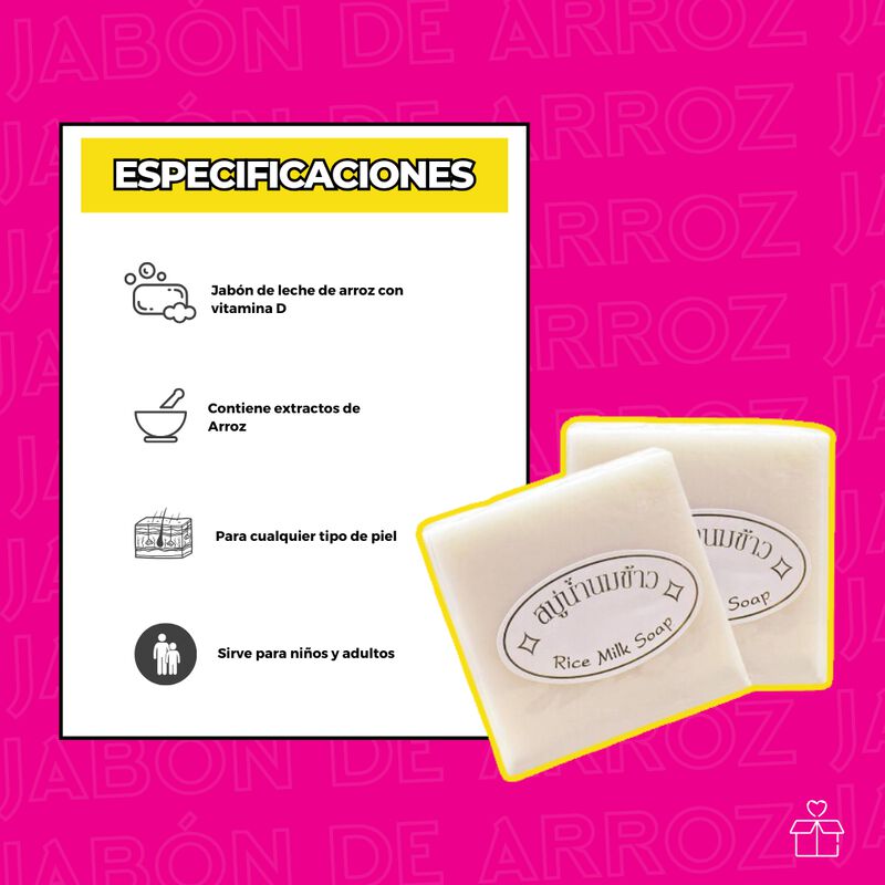 12 Jabones Tailandés de Arroz Hecho a Mano Colá... image number null