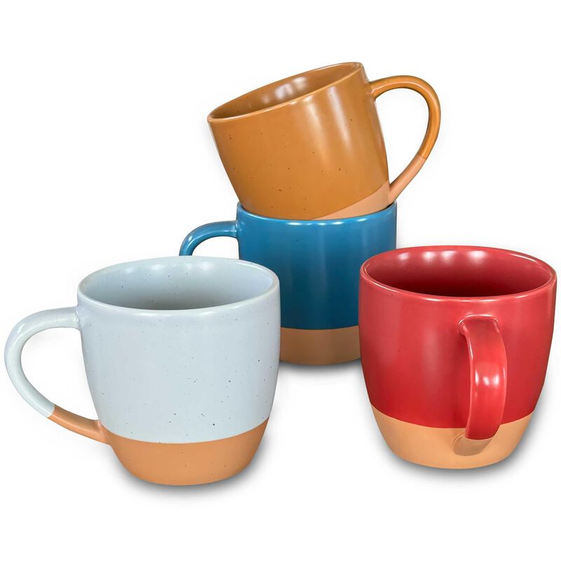 Set De 4 Tazas Tipo Latte Mora Cer&aacute;mica Mate 47... image number null
