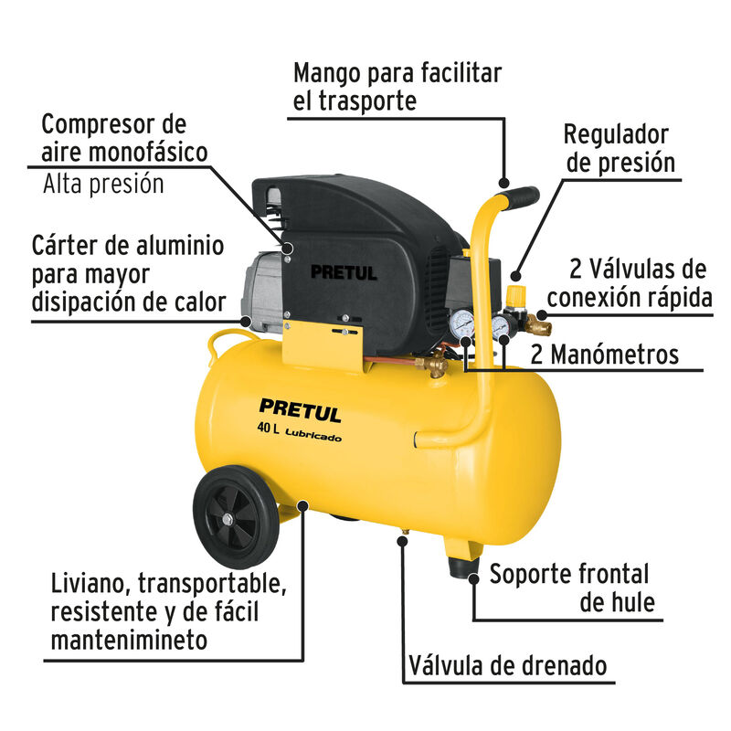 Compresor 40 L 3 Hp (Potencia M&aacute;xima ) 127 V Pr... image number null